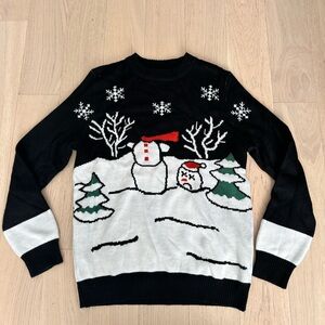 Tipsy Elves Black and White Sweater